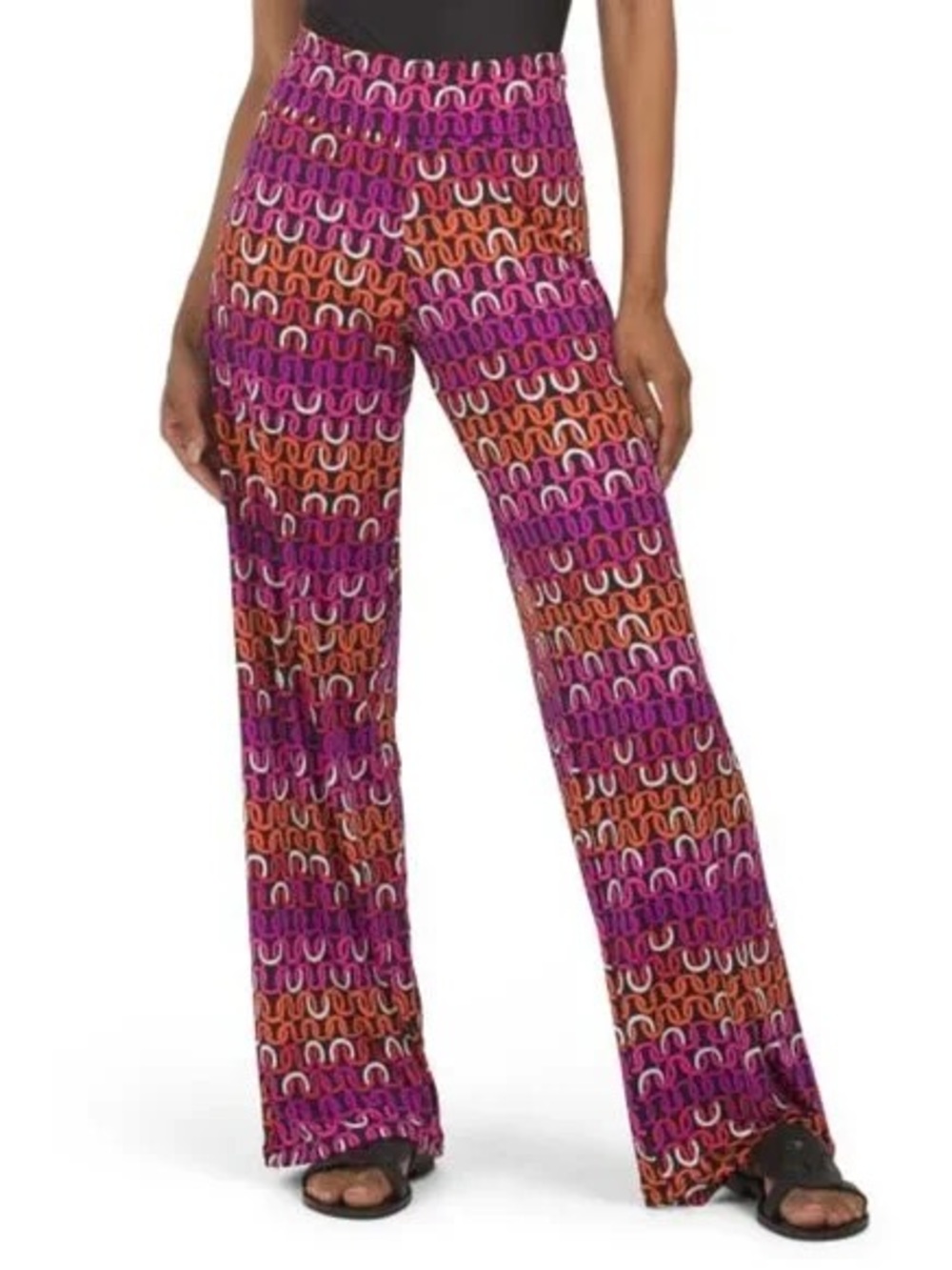 NWT Trina Turk Echo Chain Wide Leg Pull On Beach Pants Size XL  Effortless Boho